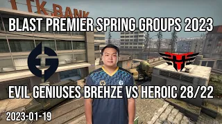 CSGO POV: Evil Geniuses Brehze vs Heroic (28/22) @ overpass (2023-01-19)