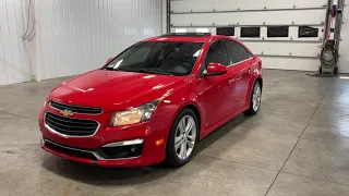 2015 Chevrolet Cruze LTZ,1.4L 4CYL, RS EDITION, SUNROOF, HEATED LEATHER, BACKUP CAMERA  $7,995