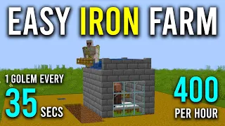 SIMPLE and EASY IRON farm ever | No Nametag, No Hoppers, No Minecarts | Minecraft Java 1.20