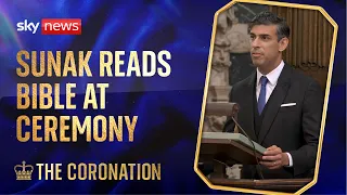 King's Coronation: Prime Minister Rishi Sunak reads Bible passage