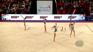 Ukraine (UKR) - 2019 Rhythmic Junior Worlds, Moscow (RUS) - Qualifications 5 Ribbons