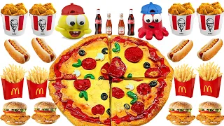 ASMR MUKBANG | Crazily Giant Pizza with Pacman | Best Of Pacman Monster Compilation