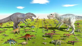 Which Dinosaur is Stronger | Indominus Rex or Giganotosaurus? - Animal Revolt Battle Simulator