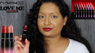 Mac Love Me Lipsticks  Review and Lip Swatches