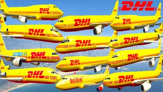 GTA V: Every DHL Airplanes Air Best Extreme Longer Crash and Fail Compilation