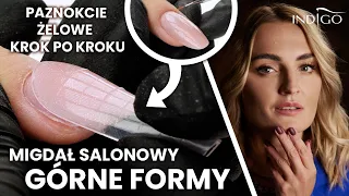 GÓRNE FORMY do paznokci! Przedłużanie żelem w kształcie migdał. DUAL FORMY jak zrobić? Indigo Nails