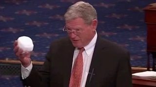 Senator Jim Inhofe Throws A Snowball On The Senate Floor