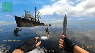 Counter Strike Source Zombie Escape mod online gameplay on Voodoo islands map