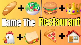 Guess the Fast Food Restaurant by Emoji 🍔👑 | Emoji Quiz 2024