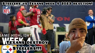 TEXANS DEMOLISH STEELERS! Pittsburgh Steelers vs. Houston Texans Highlights |  2023 Week 4 REACTION