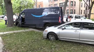 Woman steals Amazon van with driver inside after making knife threats | ABC7 Chicago