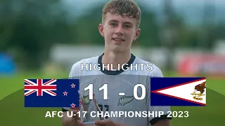 New Zealand vs American Samoa 11-0 All Goal Highlights OFC U17 Championship 2023