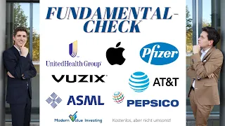 UnitedHealth / Apple / Pfizer / AT&T / PepsiCo / ASML /  Vuzix - Fundamental-Check