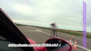 Rocket bicycle versus FERRARI  ! ! ! !