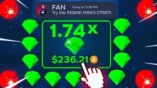 My FANS CRAZY MINES STRATEGY! Stake