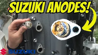 How to replace your SUZUKI ANODES and Properly Flush that CRAP out of your Block!