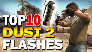 CSGO: TOP 10 FLASHES for DUST 2 [2022]