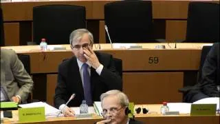 Gay Mitchell speaks in ECON Committee during an exchange of views with Mario Draghi