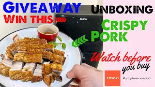 Win a Cosory Air fryer CS158 + Easy Crispy Pork Belly + How to wash + Unboxing + Australia launch