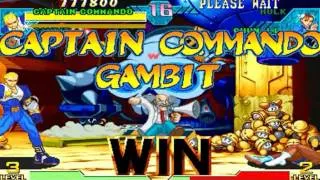 Marvel vs Capcom: Clash of Super Heroes (Arcade) - Captain Commando/Gambit Longplay