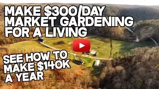 Make $300/day Market Gardening for a living, How to Make your Small Farm profitable, Farmers Market