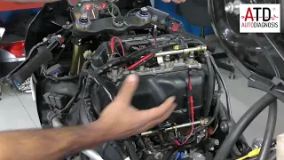 Inyección dual en Honda CBR600RR.