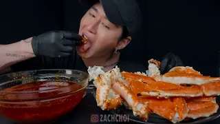ASMR MUKBANG KING CRAB + SEAFOOD BOIL SAUCE | Zach Choi ASMR | COOKING & EATING SOUNDS