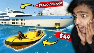GTA 5 : CHEAPEST vs Most EXPENSIVE BOAT !! MALAYALAM