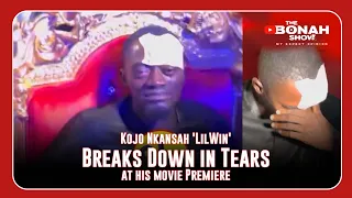 #KojoNkansah 'LilWin'  Breaks Down in Tears at his movie Premiere, Despite Recent Car Crash 🚗💔🌟