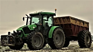 Ciężki transport ziemi 2017 z Pompą -//Deutz-Fahr 5110C//Claas Arion 620//FullHD