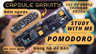 Sạc dự phòng STUDY WITH ME sáng tạo đẹp và ngon Shargeek Gravity Capsule