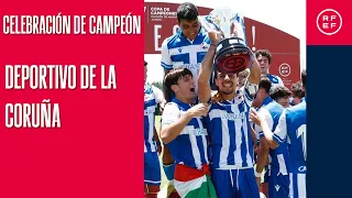 Así celebró el RC Deportivo de la Coruña su triunfo en la Copa de Campeones 2021