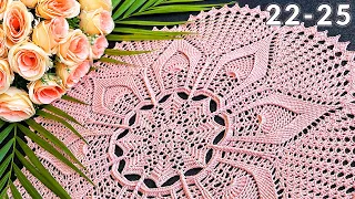 Crochet doily, Leila, 22-25