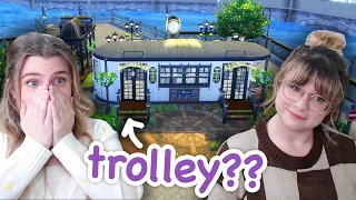 trying to build a trolley cafe in the sims 4