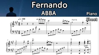 Fernando  / Piano Sheet Music/  ABBA /  by SangHeart Play