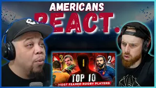 AMERICANS REACT TO THE TOP 10 MOST FEARED RUGBY PLAYERS EVER! BIGGEST HITS || REAL FANS SPORTS