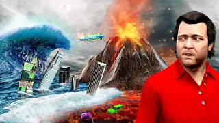 GTA 5 TSUNAMI vs VOLCANO! (Escape)