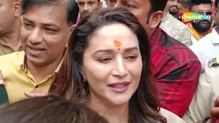 Madhuri Dixit, Shriram Nene Visit Mumbai's Siddhivinayak Temple Ahead Of Panchak Release