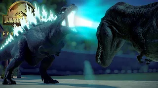 GODZILLA REX vs TYRANNOSAURUS REX!! - Jurassic World Evolution 2 (ゴジラ MILLENNIUM MOD)