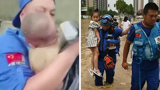 China floods: Henan mother dies after saving baby from mudslide as typhoon approaches coast