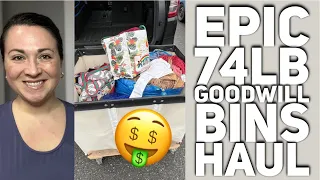 EPIC 74LB GOODWILL BINS HAUL TO RESELL ON EBAY & POSHMARK! TURN $140 INTO $1400 SELLING THRIFT FINDS