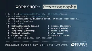 Fenbushi Research Workshop 1 - Cryptography