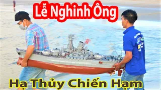 Cả Ngàn Người Bu Lại Xem Tàu Cá Mô Hình Hàng Khủng Biểu Diễn | Biển Làng Phước Hải (P1)