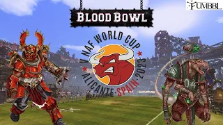 World Cup Table Top Blood Bowl Practice! Khorne Vs Skaven