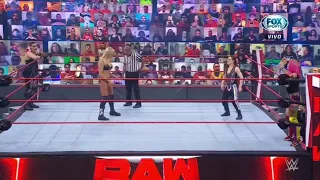 Asuka & Nikki Cross Vs Charlotte Flair & Rhea Ripley - WWE Raw 07/06/2021 (En Español)