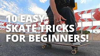 10 EASY Skate Tricks BEFORE You Can Ollie! (FOR BEGINNERS)