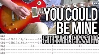 Guns N'Roses - You Could Be Mine Full Lesson (With Tab!)