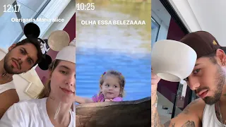 Virgínia Fonseca e Zé Felipe almoçando com as filhas Maria Alice e a Maria Flor 🌹