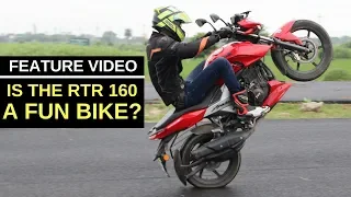 Is the TVS Apache RTR 160 4V a fun bike [wheelies, top speed, 0-100]