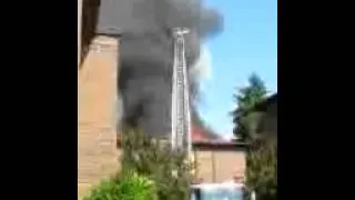 Fire at Hidden Trails Apartments, Monroe, Michigan